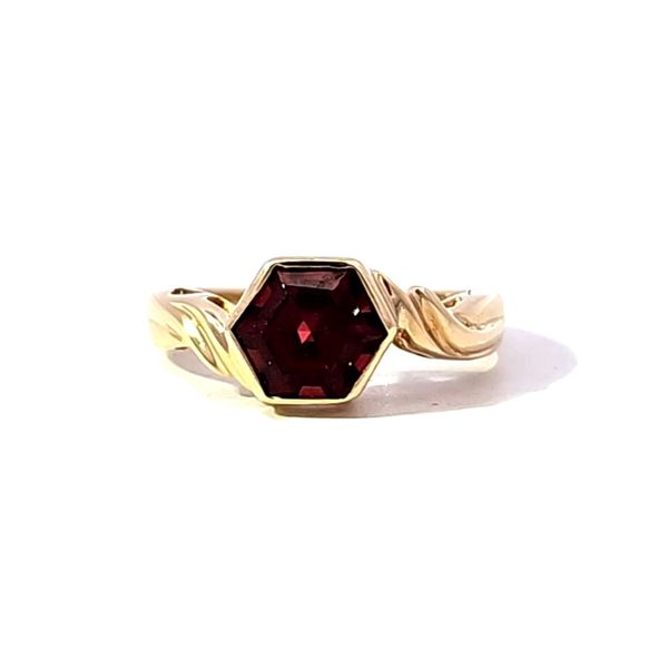 Estate Yellow Gold Red Stone Ring Mark Jewellers La Crosse, WI