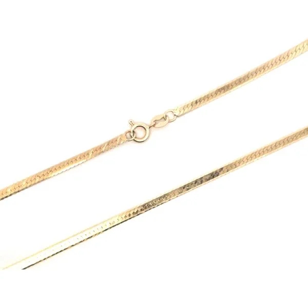 Estate Yellow Gold 16” Herringbone Chain Mark Jewellers La Crosse, WI