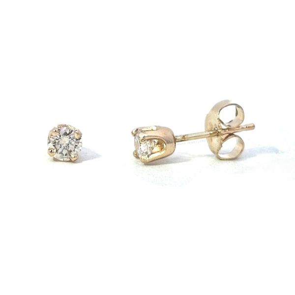 Estate Yellow Gold Diamond Stud Earrings Mark Jewellers La Crosse, WI