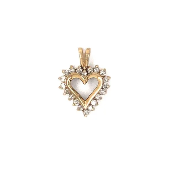 Estate Yellow Gold Diamond Heart Pendant Mark Jewellers La Crosse, WI