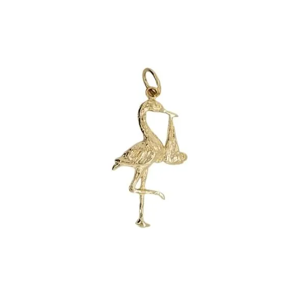 Estate Yellow Gold Stork Pendant Mark Jewellers La Crosse, WI