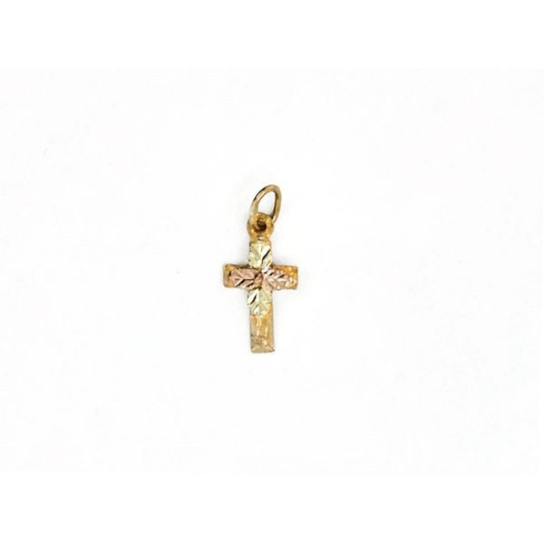 Estate Tri-Color Gold Cross Pendant Mark Jewellers La Crosse, WI