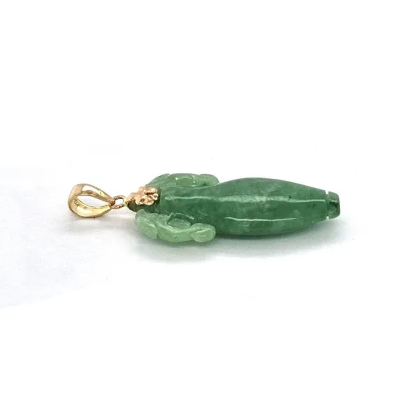 Estate Yellow Gold Jade Color Pendant Image 2 Mark Jewellers La Crosse, WI