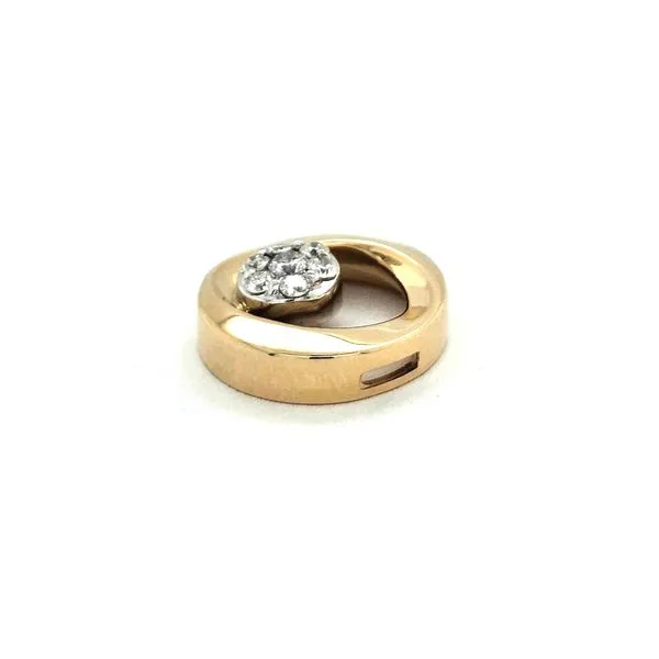 Estate Yellow Gold Diamond Circle Pendant Image 2 Mark Jewellers La Crosse, WI