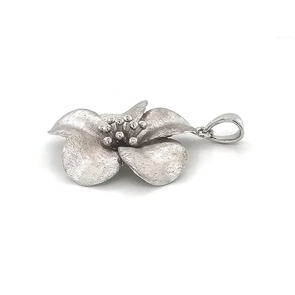 Estate Sterling Flower Pendant Image 2 Mark Jewellers La Crosse, WI