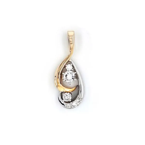 Estate Two Tone Gold Diamond Pendant Mark Jewellers La Crosse, WI