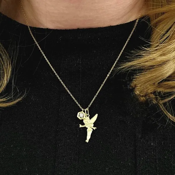 Estate Yellow Gold Tinkerbell Charm Image 2 Mark Jewellers La Crosse, WI