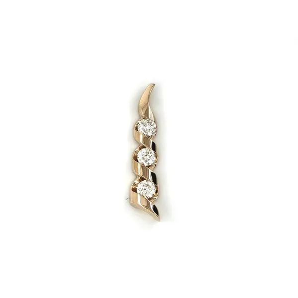 Estate Yellow Gold Three-Stone Diamond Pendant Mark Jewellers La Crosse, WI
