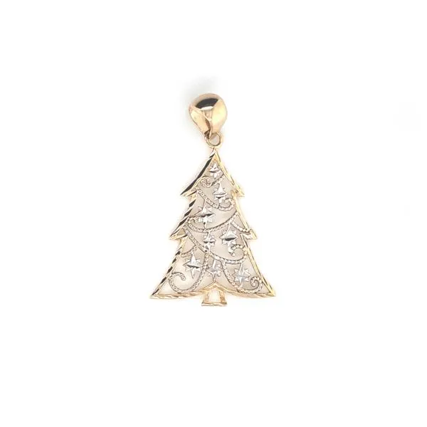 Two Tone Gold Christmas Tree Pendant Mark Jewellers La Crosse, WI