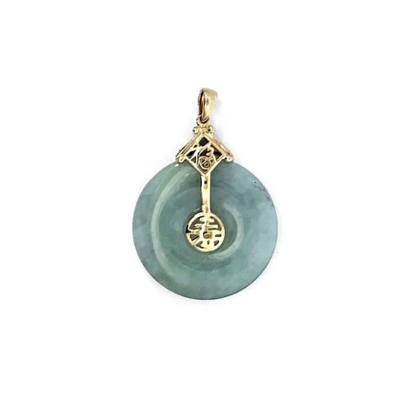 Estate Yellow Gold Jade Color Pendant Mark Jewellers La Crosse, WI