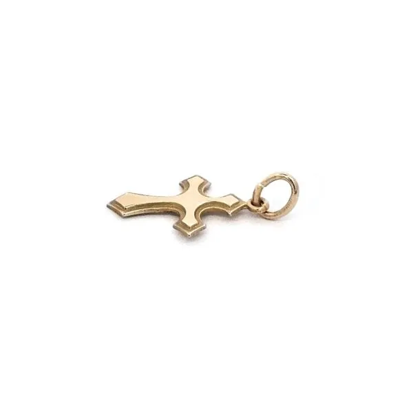 Estate Yellow Gold Cross Pendant Image 2 Mark Jewellers La Crosse, WI
