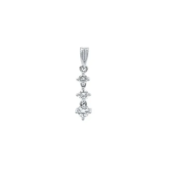 Estate White Gold 3-Stone Diamond Pendant Mark Jewellers La Crosse, WI