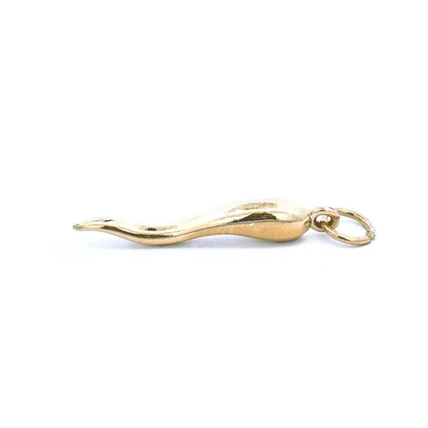 Estate Yellow Gold Italian Horn Pendant Image 2 Mark Jewellers La Crosse, WI