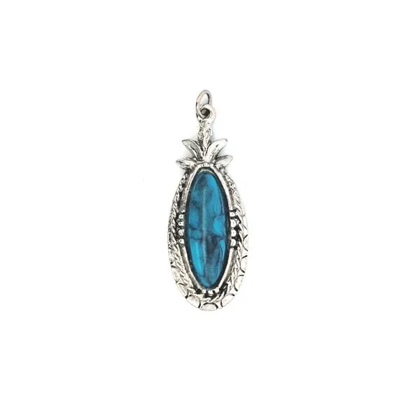 Estate Sterling Teal Stone Pendant Mark Jewellers La Crosse, WI
