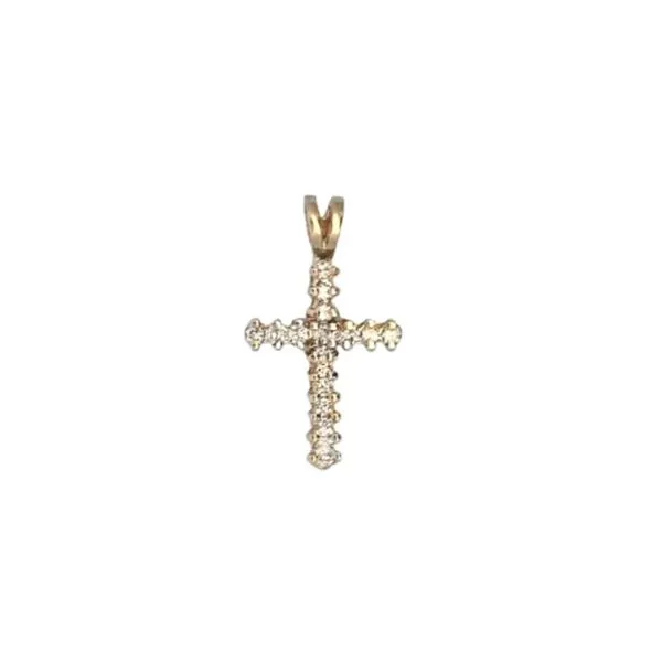 Estate Yellow Gold Diamond Cross Pendant Mark Jewellers La Crosse, WI