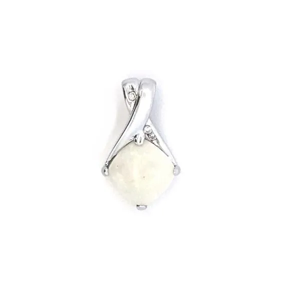 Estate White Gold Synthetic Opal Pendant Mark Jewellers La Crosse, WI