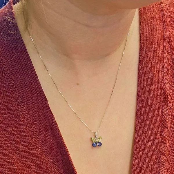 Estate White Gold Butterfly Pendant Image 2 Mark Jewellers La Crosse, WI