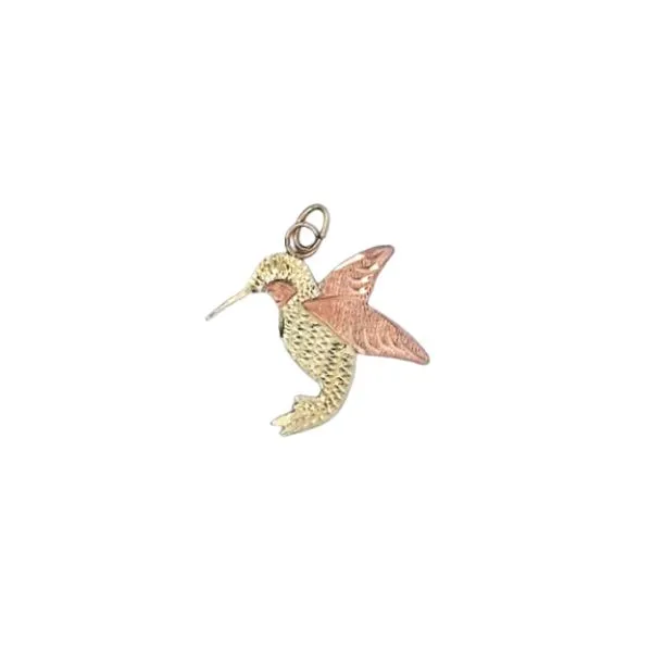 Estate Yellow & Rose Gold Hummingbird Pendant Mark Jewellers La Crosse, WI