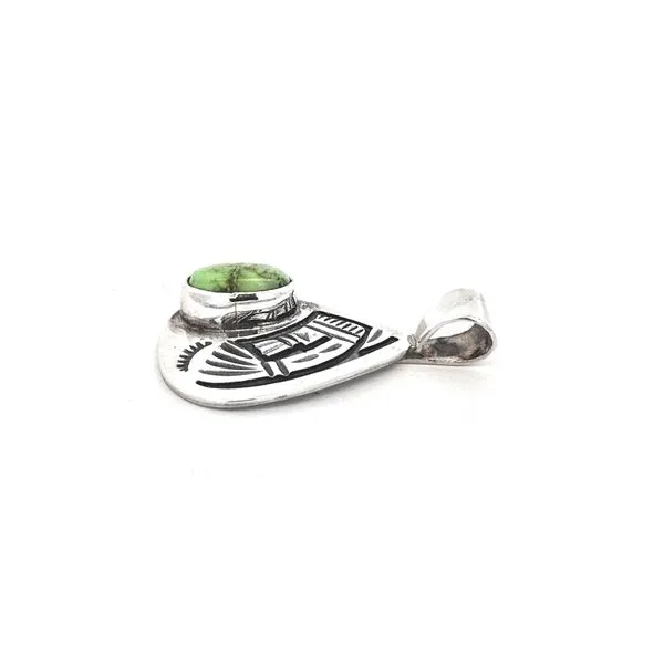 Estate Sterling Green Stone Pendant Image 2 Mark Jewellers La Crosse, WI