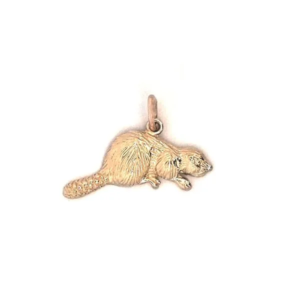 Estate Yellow Gold Beaver Charm Pendant Mark Jewellers La Crosse, WI