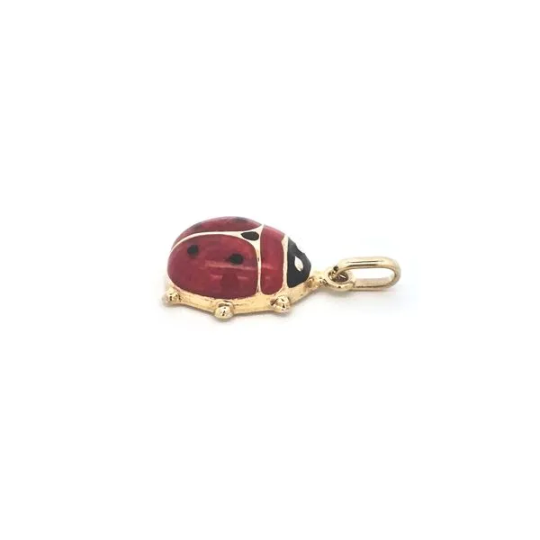 Estate Yellow Gold Red & Black Ladybug Pendant Image 2 Mark Jewellers La Crosse, WI