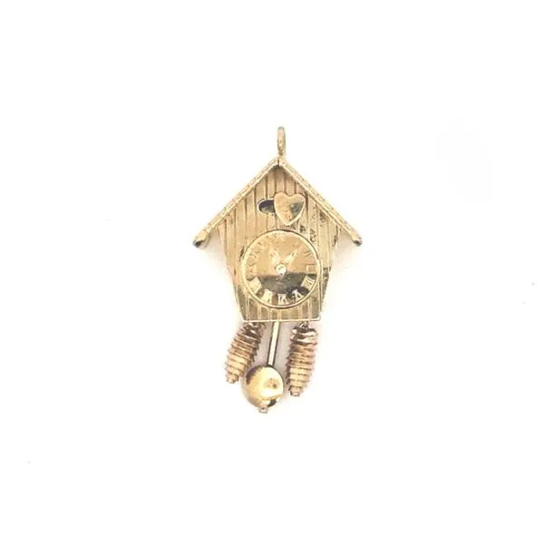 Estate Yellow Gold 3D Cuckcoo Clock Charm Pendant Mark Jewellers La Crosse, WI