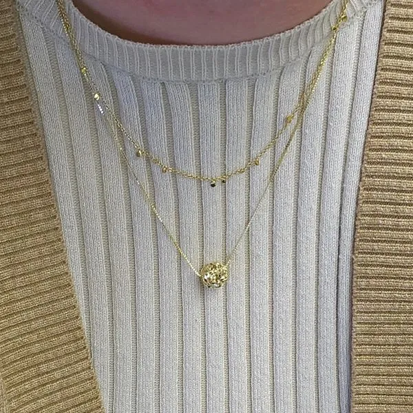 Estate Yellow Gold Filigree Bead Pendant Image 3 Mark Jewellers La Crosse, WI
