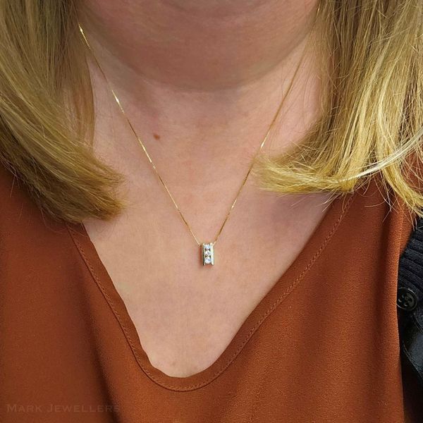 Estate Yellow Gold Diamond Pendant Image 3 Mark Jewellers La Crosse, WI