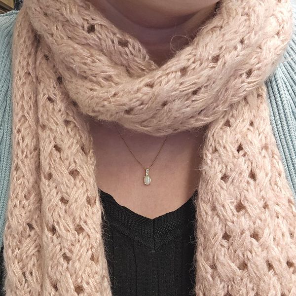 Estate Yellow Gold Synthetic Opal Pendant Image 3 Mark Jewellers La Crosse, WI