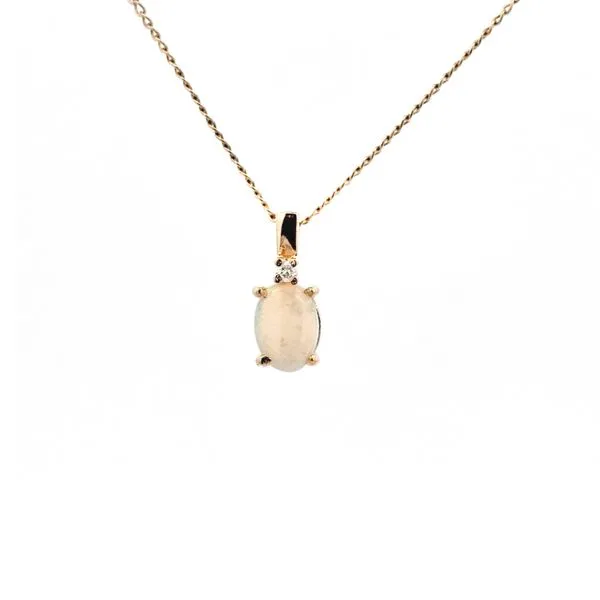 Estate Yellow Gold Synthetic Opal Pendant Mark Jewellers La Crosse, WI