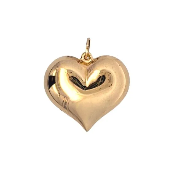 Estate Yellow Gold Puffed Heart Pendant Mark Jewellers La Crosse, WI