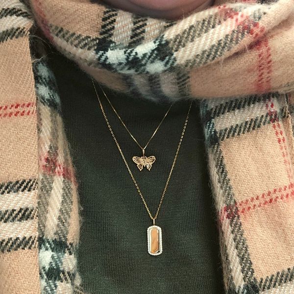 Estate Yellow Gold Butterfly Pendant Image 3 Mark Jewellers La Crosse, WI