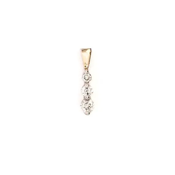 Estate Yellow Gold Diamond Trilogy Pendant Mark Jewellers La Crosse, WI
