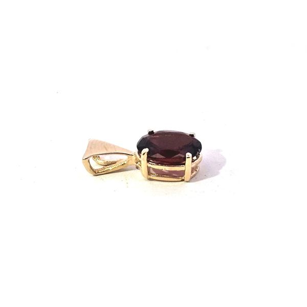 Estate Yellow Gold Garnet Pendant Image 2 Mark Jewellers La Crosse, WI