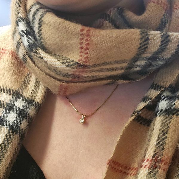 Estate Yellow Gold Diamond Pendant Image 3 Mark Jewellers La Crosse, WI