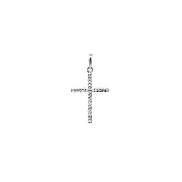 Estate White Gold Diamond Cross Pendant Mark Jewellers La Crosse, WI