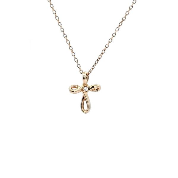 Estate Yellow Gold Diamond Cross 18