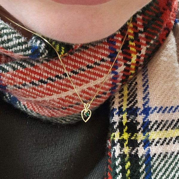 Estate Yellow Gold Green Stone Pendant Image 3 Mark Jewellers La Crosse, WI