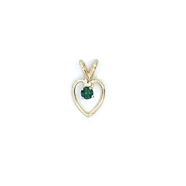 Estate Yellow Gold Green Stone Pendant Mark Jewellers La Crosse, WI