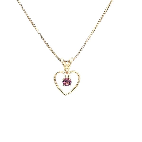 Estate Yellow Gold Purple Stone Pendant Image 3 Mark Jewellers La Crosse, WI