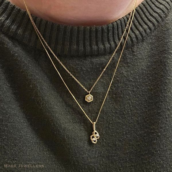Estate Yellow Gold Diamond Pendant Image 3 Mark Jewellers La Crosse, WI