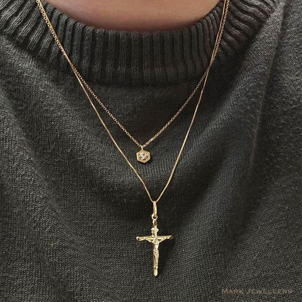 Estate Yellow Gold Crucifix Pendant Image 3 Mark Jewellers La Crosse, WI