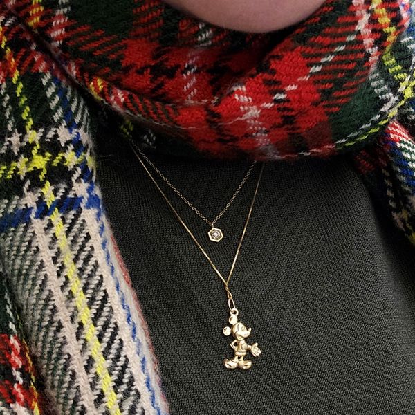 Estate Yellow Gold Mickey Mouse Pendant Image 3 Mark Jewellers La Crosse, WI