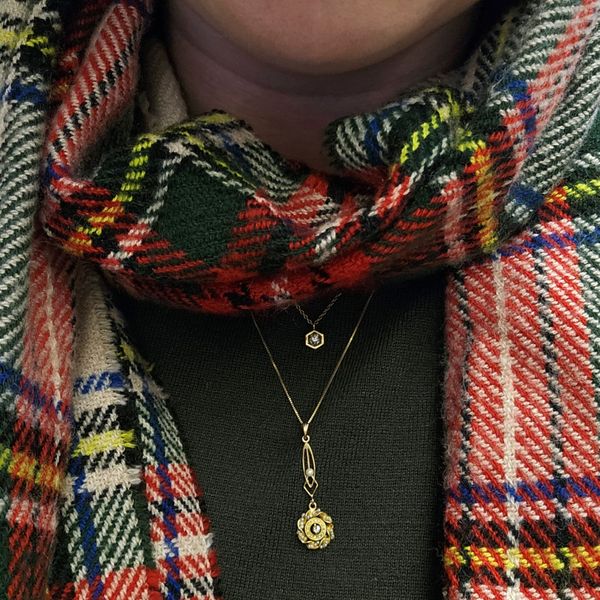 Estate Yellow Gold Filigree Pendant Image 3 Mark Jewellers La Crosse, WI