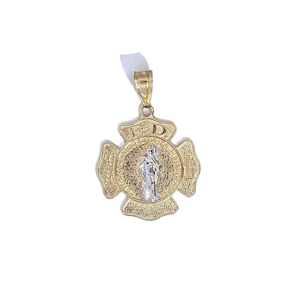 Estate Two Tone Gold St. Florian Medal Mark Jewellers La Crosse, WI