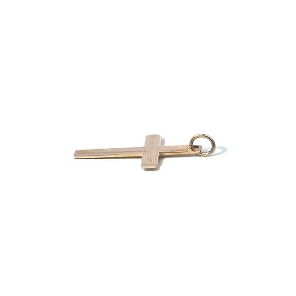 Estate Yellow Gold Cross Pendant Image 2 Mark Jewellers La Crosse, WI