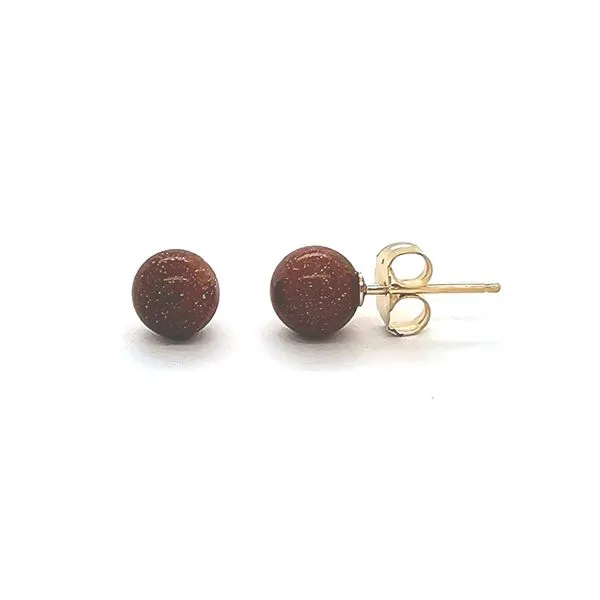 Estate Yellow Gold Sparkle Ball Stud Earrings Mark Jewellers La Crosse, WI