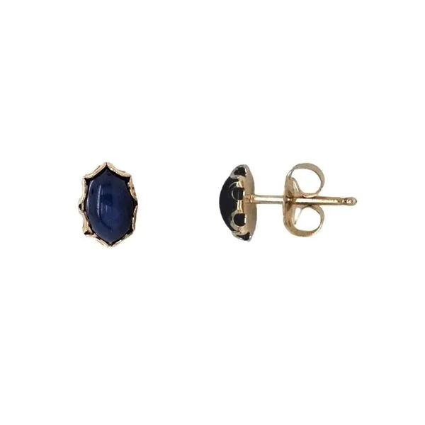 Estate Yellow Gold Blue Star Sapphire Earrings Mark Jewellers La Crosse, WI