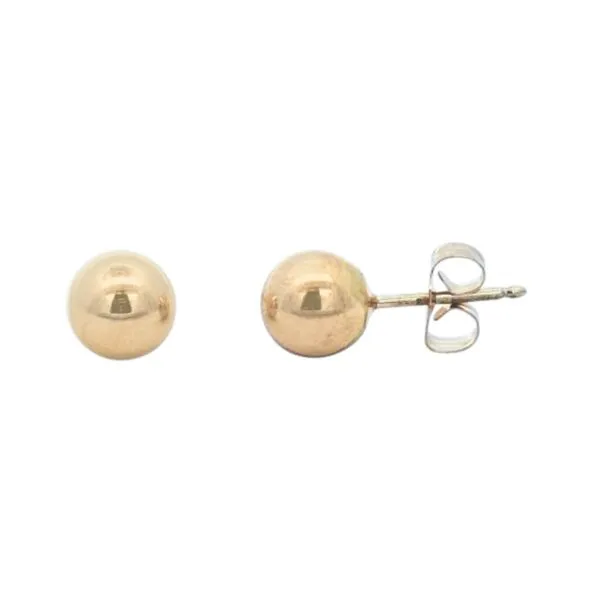 Estate Yellow Gold Ball Stud Earrings Mark Jewellers La Crosse, WI