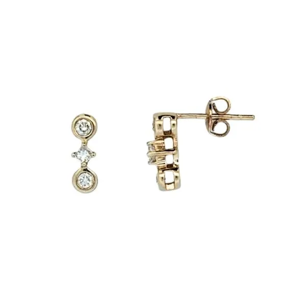 Estate Yellow Gold Diamond Earrings Mark Jewellers La Crosse, WI